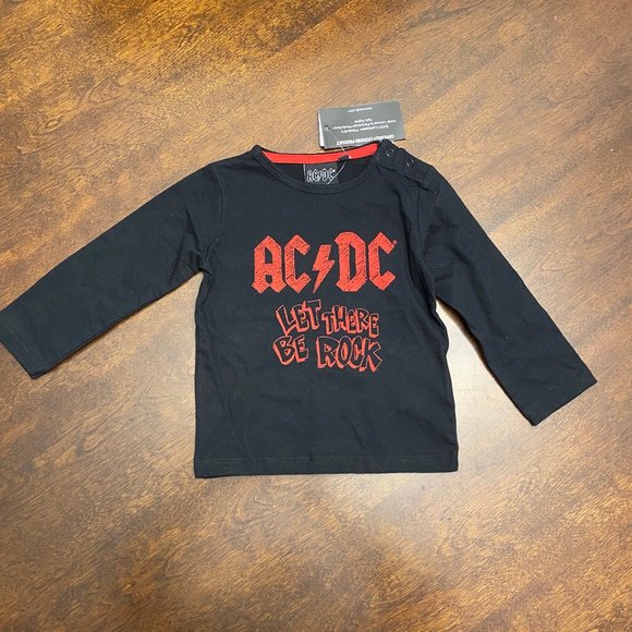 AC/DC | Shirts & Tops | Nwt Acdc Let There Be Rock Black Baby Toddler ...